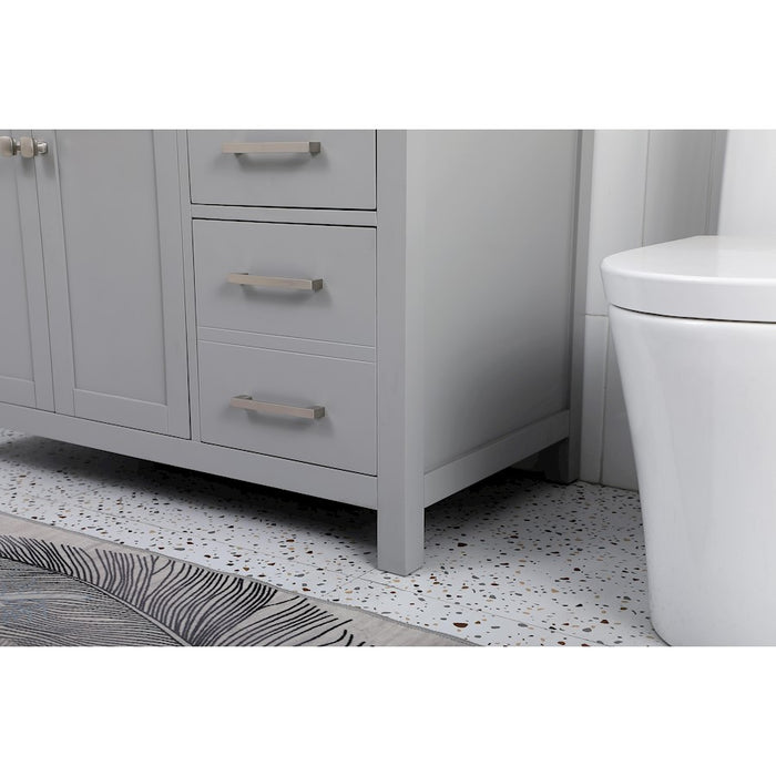 Elegant Lighting Lewis 42"L Single Vanity Sink, Grey
