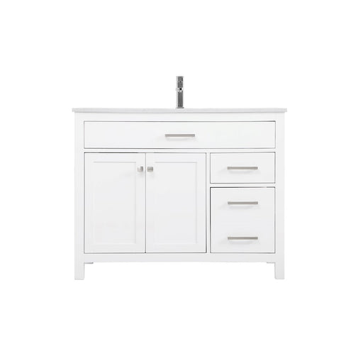 Elegant Lighting Lewis 42"L Single Vanity Sink, White - VF23342WH