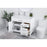 Elegant Lighting Lewis 42"L Single Vanity Sink, White