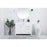 Elegant Lighting Lewis 42"L Single Vanity Sink, White