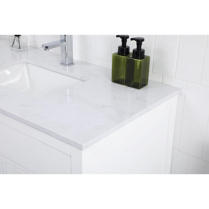 Elegant Lighting Lewis 42"L Single Vanity Sink, White