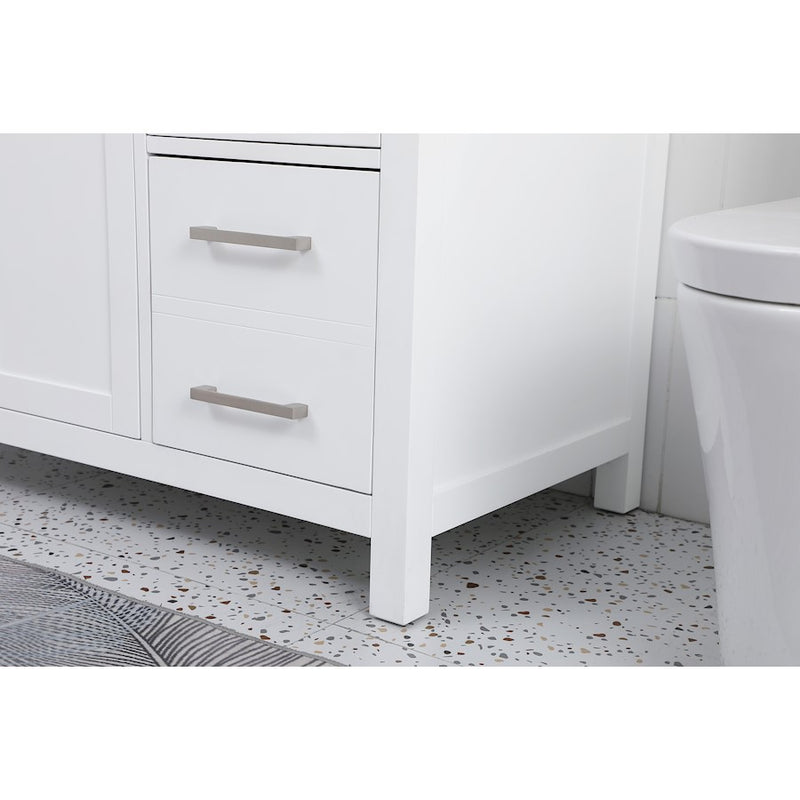 Elegant Lighting Lewis 42"L Single Vanity Sink, White