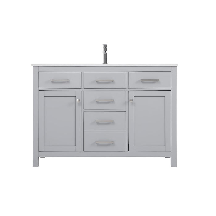 Elegant Lighting Lewis 48"L Single Vanity Sink, Grey - VF23348GR