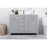 Elegant Lighting Lewis 48"L Single Vanity Sink, Grey