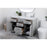 Elegant Lighting Lewis 48"L Single Vanity Sink, Grey
