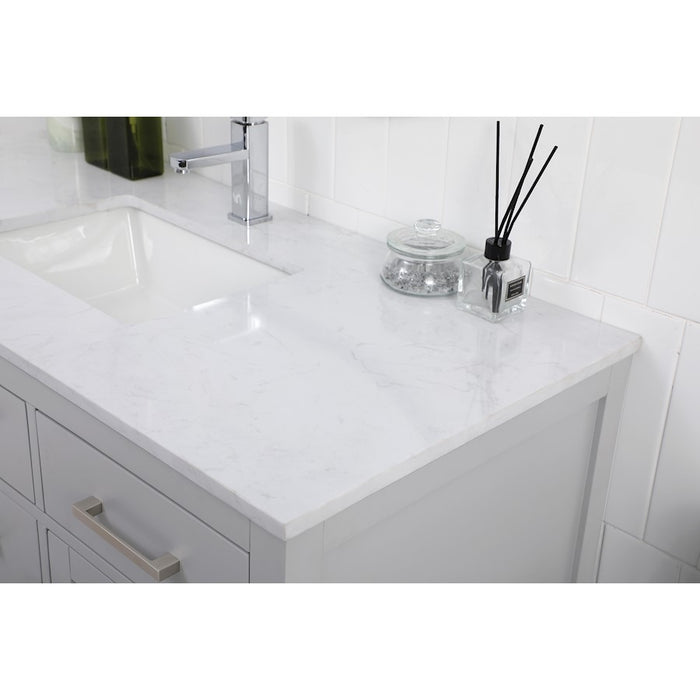 Elegant Lighting Lewis 48"L Single Vanity Sink, Grey