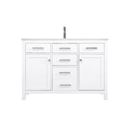 Elegant Lighting Lewis 48"L Single Vanity Sink, White - VF23348WH