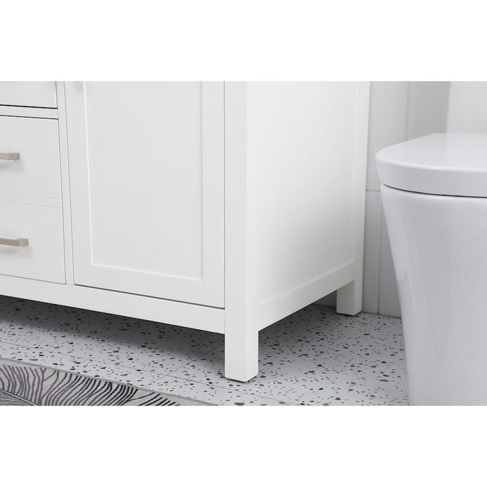 Elegant Lighting Lewis 48"L Single Vanity Sink, White