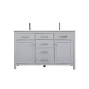 Elegant Lighting Lewis 54"L Double Vanity Sink, Grey - VF23354DGR