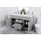 Elegant Lighting Lewis 54"L Double Vanity Sink, Grey