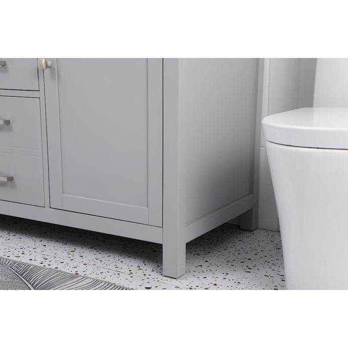 Elegant Lighting Lewis 54"L Double Vanity Sink, Grey