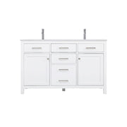 Elegant Lighting Lewis 54"L Double Vanity Sink, White - VF23354DWH