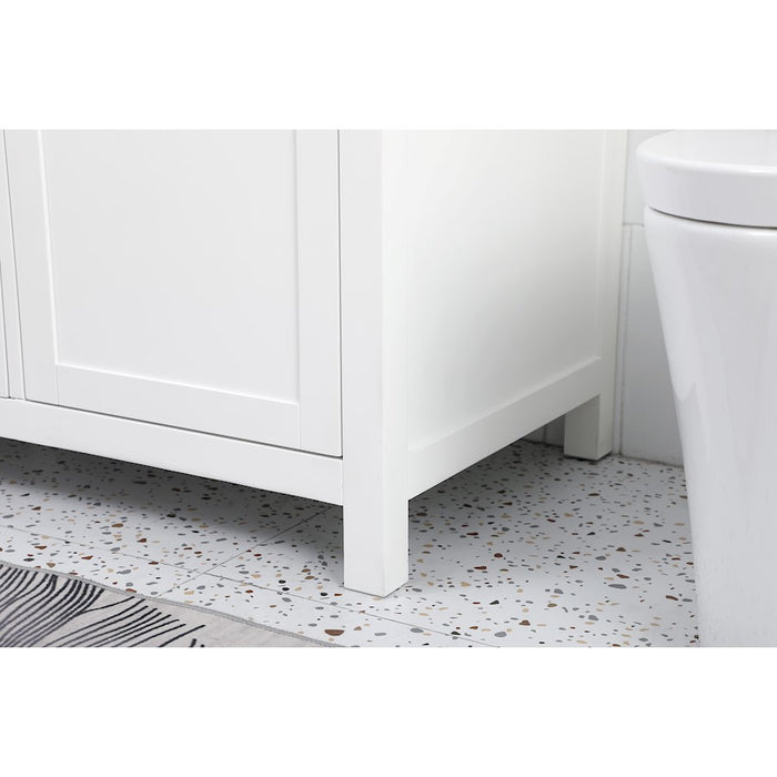 Elegant Lighting Lewis 54"L Double Vanity Sink, White