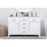 Elegant Lighting Lewis 54"L Double Vanity Sink, White