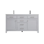 Elegant Lighting Lewis 60"L Double Vanity Sink, Grey - VF23360DGR