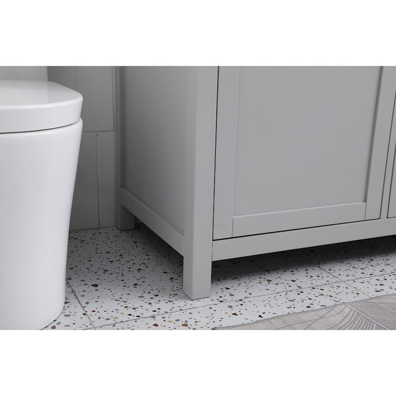 Elegant Lighting Lewis 60"L Double Vanity Sink, Grey