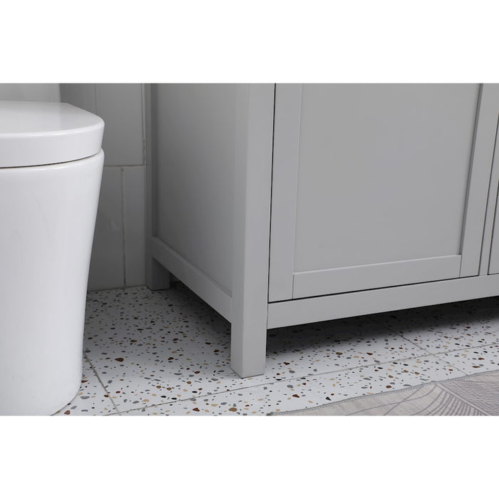 Elegant Lighting Lewis 60"L Double Vanity Sink, Grey