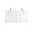 Elegant Lighting Lewis 60"L Double Vanity Sink, White - VF23360DWH