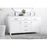 Elegant Lighting Lewis 60"L Double Vanity Sink, White