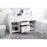 Elegant Lighting Lewis 60"L Double Vanity Sink, White