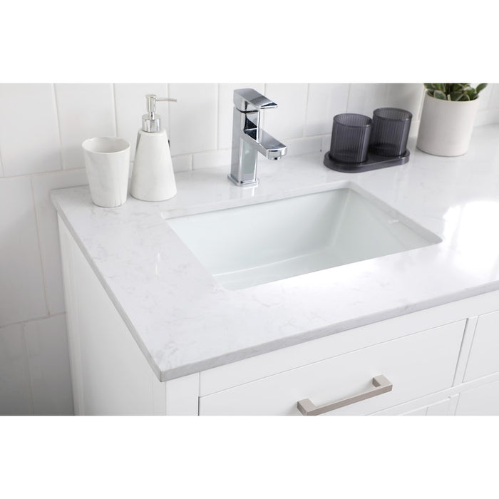 Elegant Lighting Lewis 60"L Double Vanity Sink, White