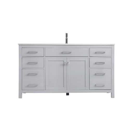 Elegant Lighting Lewis 60"L Single Vanity Sink, Grey - VF23360GR