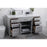 Elegant Lighting Lewis 60"L Single Vanity Sink, Grey