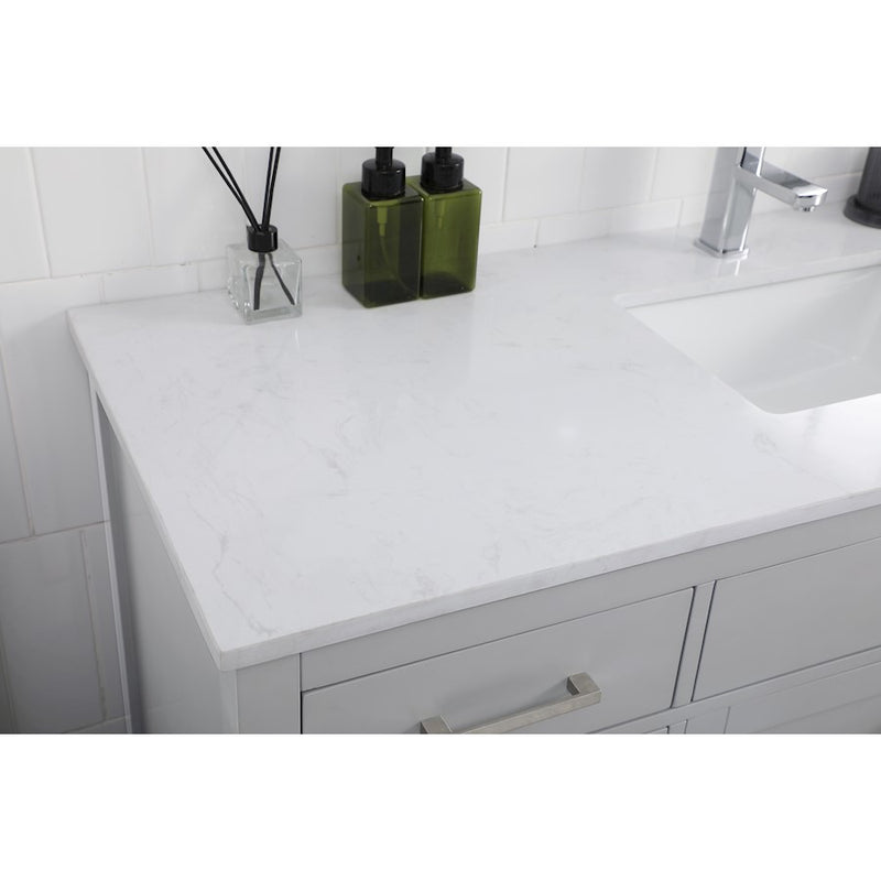 Elegant Lighting Lewis 60"L Single Vanity Sink, Grey