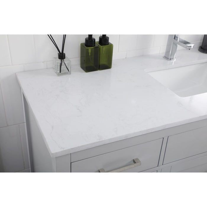Elegant Lighting Lewis 60"L Single Vanity Sink, Grey