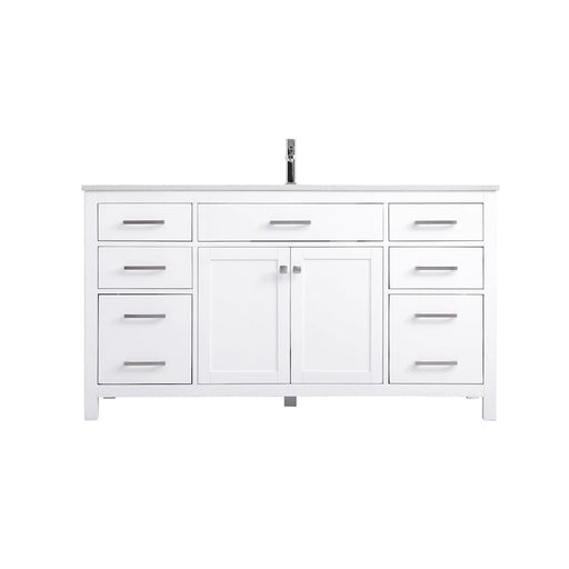 Elegant Lighting Lewis 60"L Single Vanity Sink, White - VF23360WH