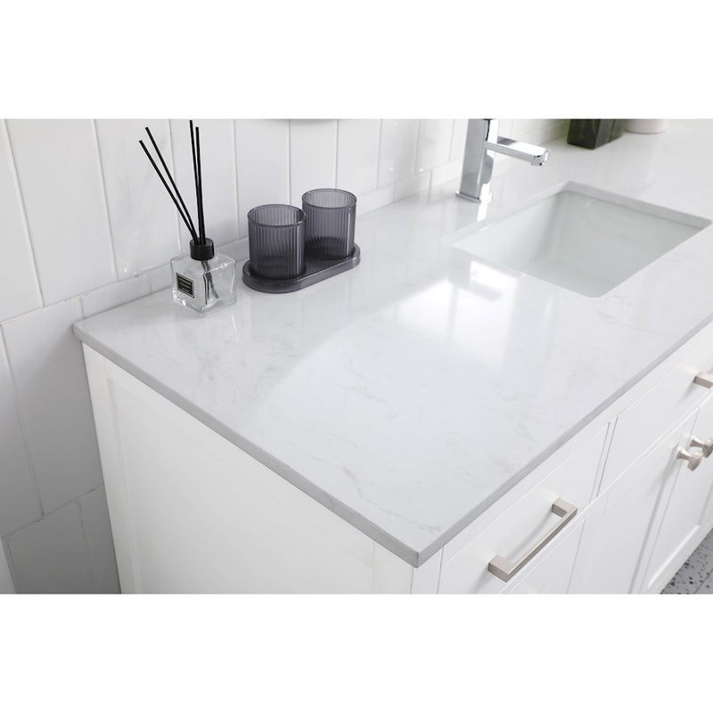 Elegant Lighting Lewis 60"L Single Vanity Sink, White