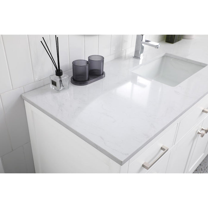 Elegant Lighting Lewis 60"L Single Vanity Sink, White