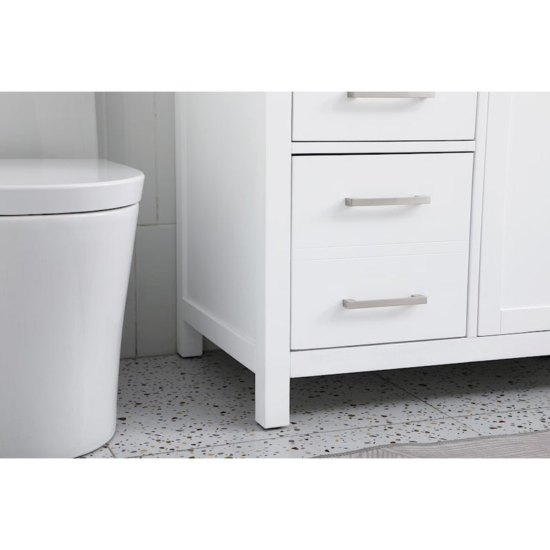 Elegant Lighting Lewis 60"L Single Vanity Sink, White