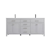 Elegant Lighting Lewis 72"L Double Vanity Sink, Grey - VF23372DGR