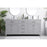 Elegant Lighting Lewis 72"L Double Vanity Sink, Grey