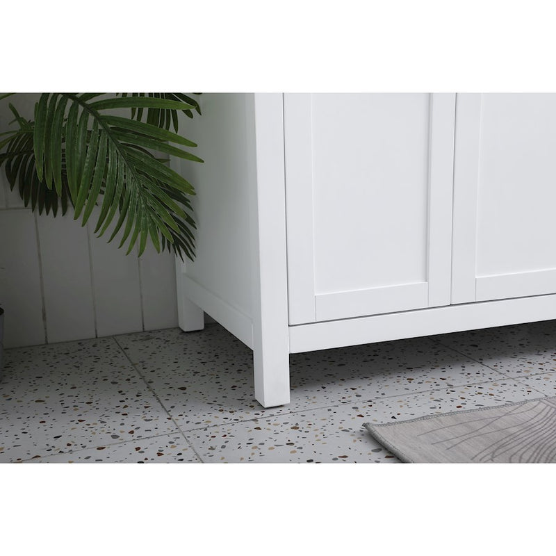 Elegant Lighting Lewis 72"L Double Vanity Sink, White