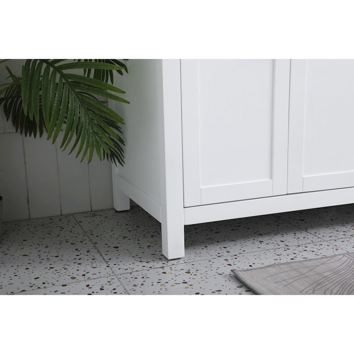 Elegant Lighting Lewis 72"L Double Vanity Sink, White