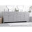 Elegant Kitchen/Bath Lewis 84" Double Bathroom Vanity, Grey