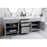 Elegant Kitchen/Bath Lewis 84" Double Bathroom Vanity, Grey