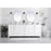 Elegant Kitchen/Bath Lewis 84" Double Bathroom Vanity, Grey