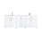 Elegant Kitchen/Bath Lewis 84" Double Bathroom Vanity, White - VF23384DWH