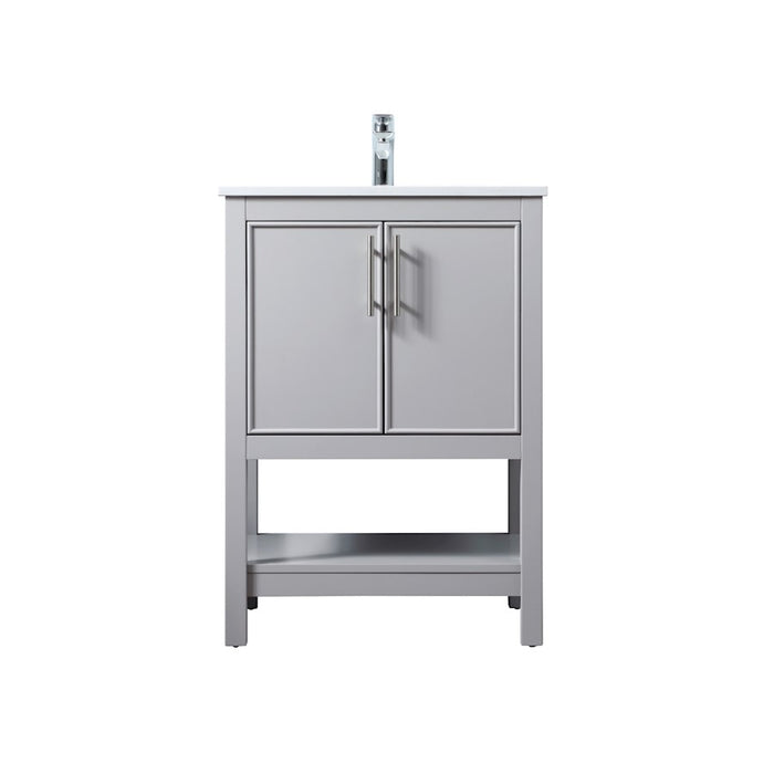 Elegant Lighting Everett 24"L Single Vanity Sink, Grey - VF26624GR