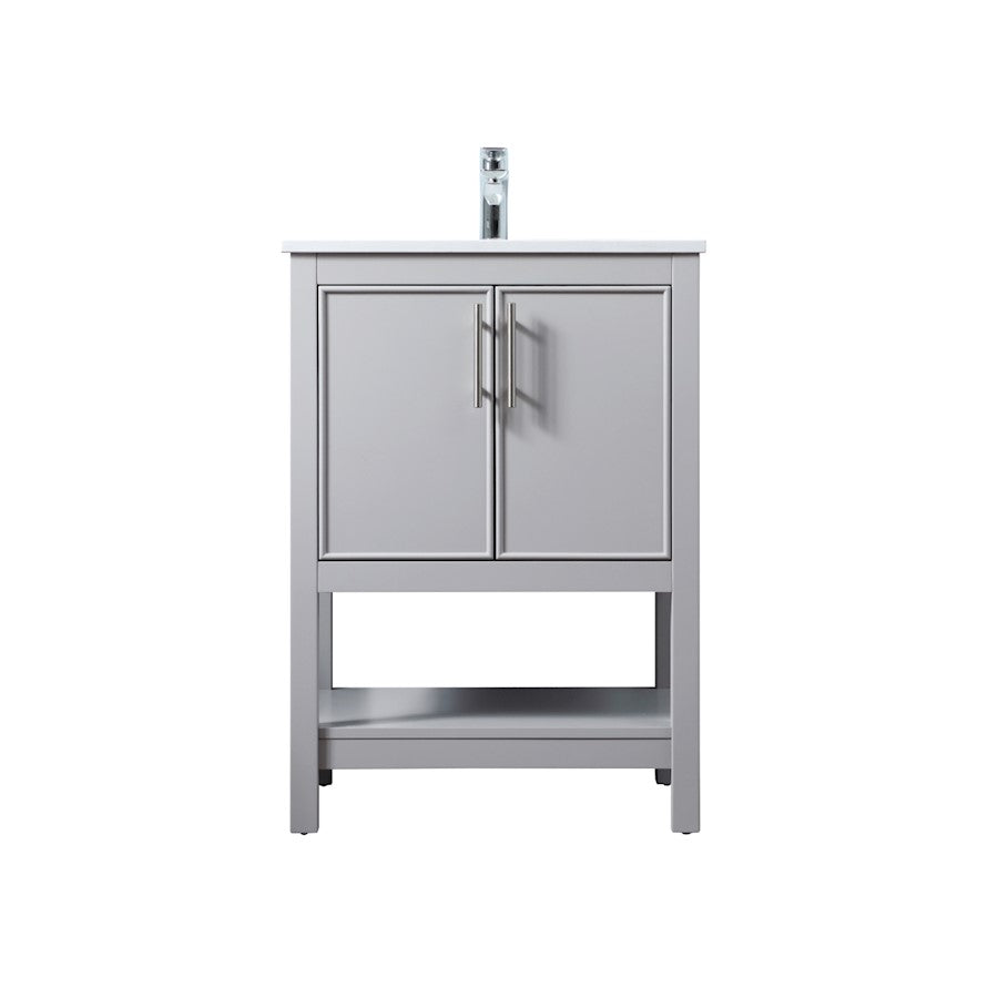 Elegant Lighting Everett 24"L Single Vanity Sink, Grey - VF26624GR