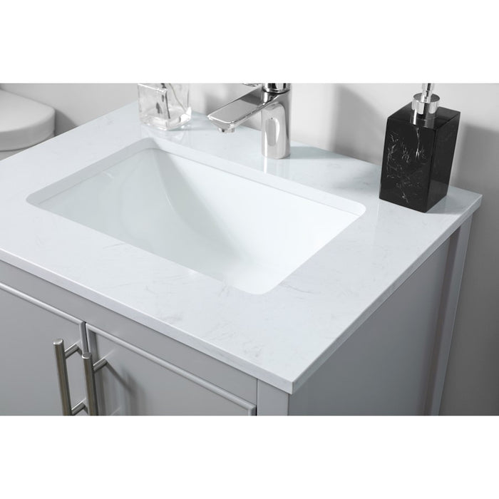 Elegant Lighting Everett 24"L Single Vanity Sink, Grey
