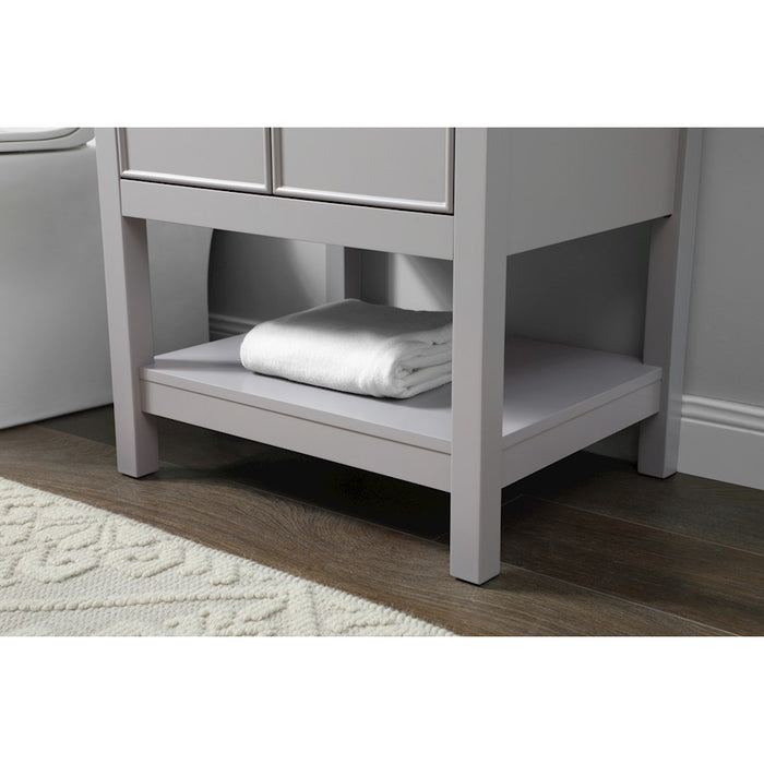 Elegant Lighting Everett 24"L Single Vanity Sink, Grey