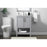 Elegant Lighting Everett 24"L Single Vanity Sink, Grey