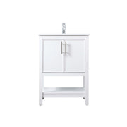 Elegant Lighting Everett 24"L Single Vanity Sink, White - VF26624WH