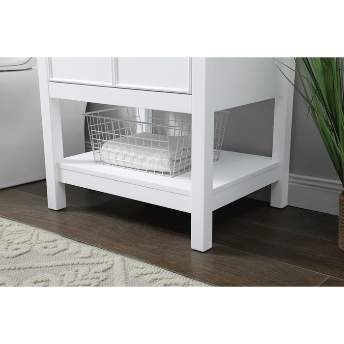 Elegant Lighting Everett 24"L Single Vanity Sink, White