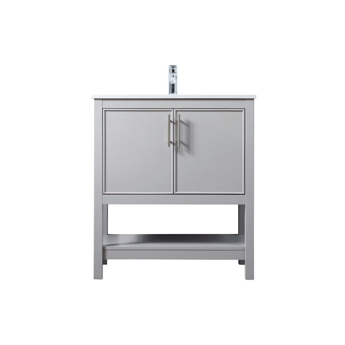 Elegant Lighting Everett 30"L Single Vanity Sink, Grey - VF26630GR