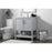 Elegant Lighting Everett 30"L Single Vanity Sink, Grey